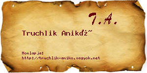 Truchlik Anikó névjegykártya